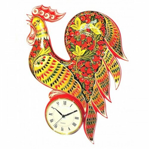 Часы "Петух" 400х500